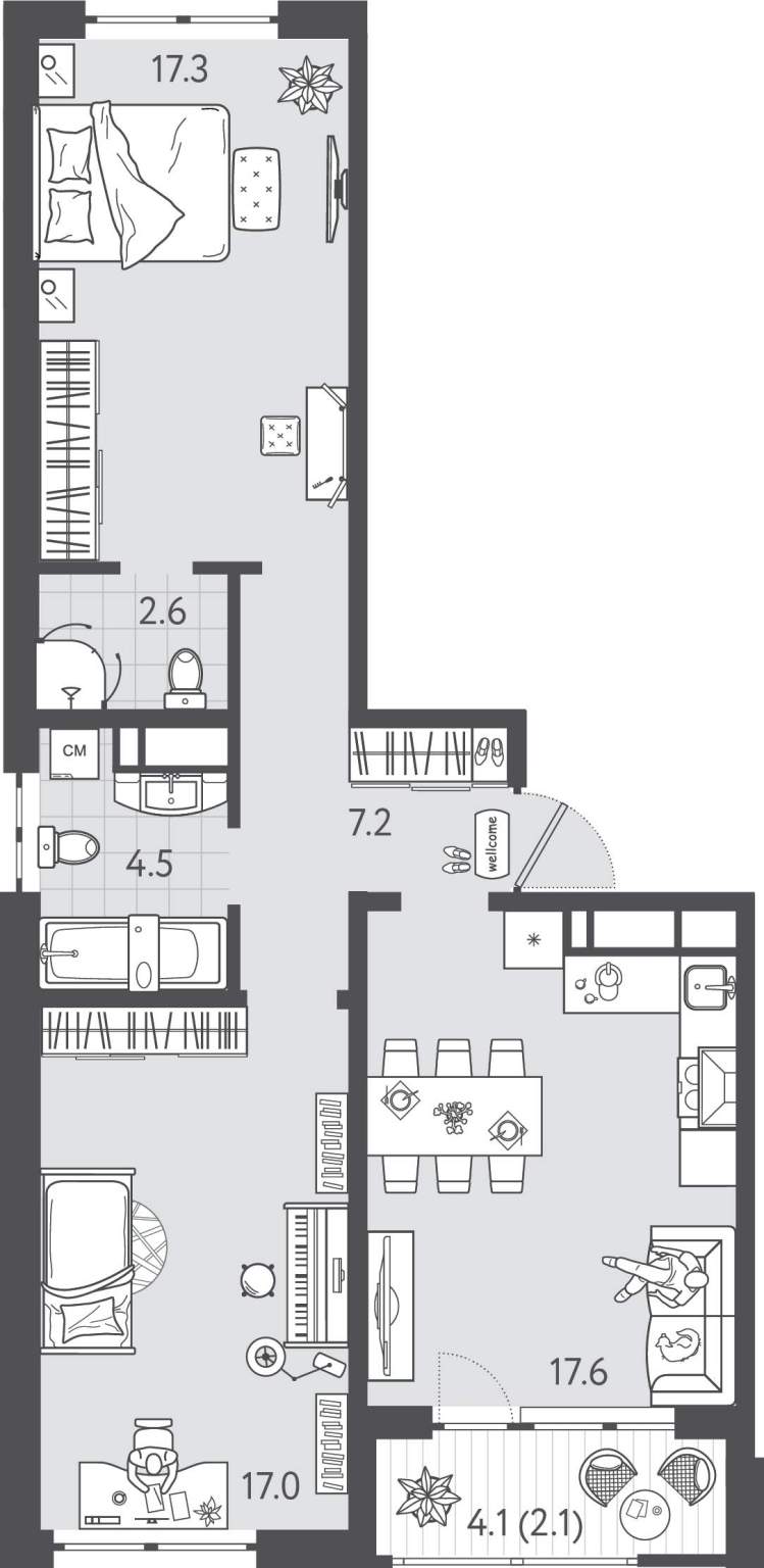 Продажа 2-комнатной новостройки, Краснодар, Колхозная улица,  д.5стр6