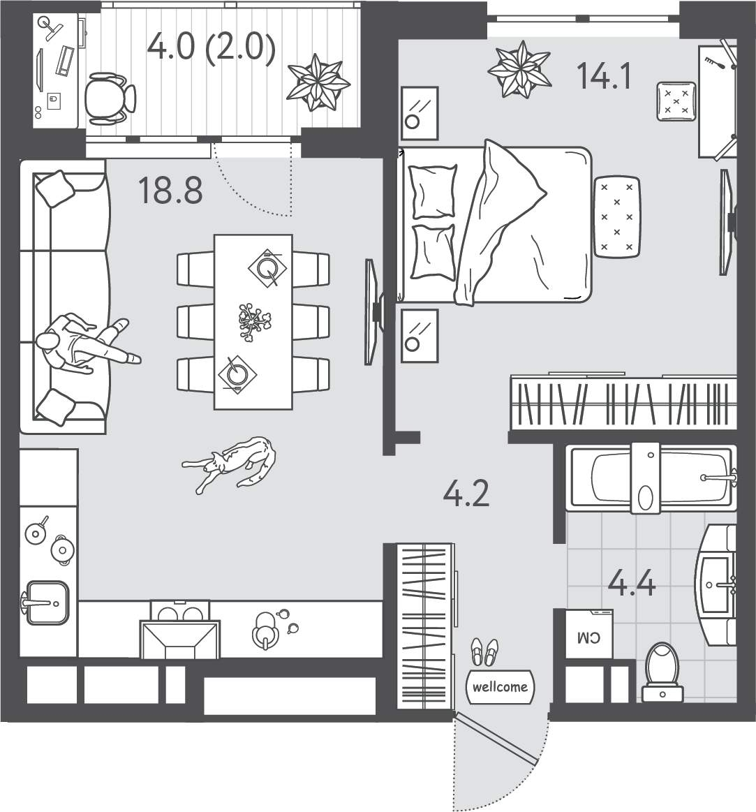 Продажа 1-комнатной новостройки, Краснодар, Колхозная улица,  д.5стр6