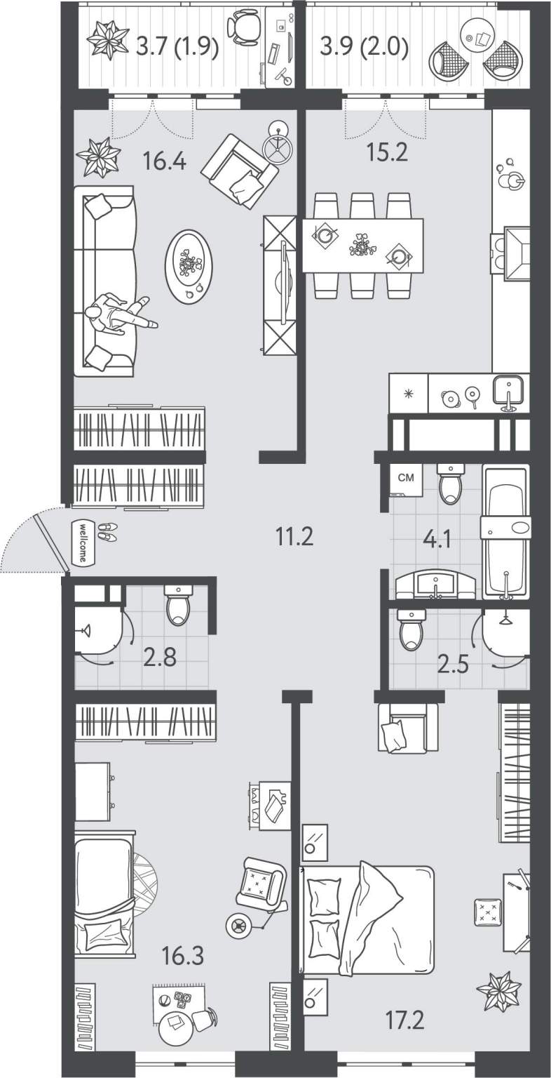 Продажа 3-комнатной новостройки, Краснодар, Колхозная улица,  д.5стр4