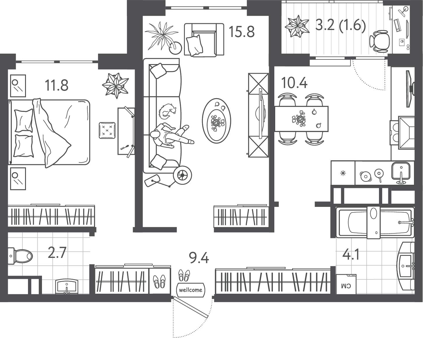 Продажа 2-комнатной новостройки, Краснодар, Колхозная улица,  д.5стр3