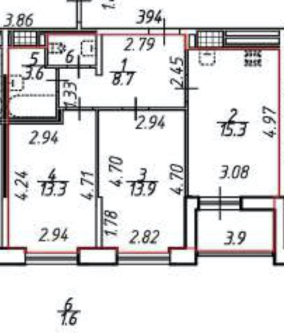 Продажа 2-комнатной квартиры, Санкт-Петербург, Космонавтов проспект,  д.102