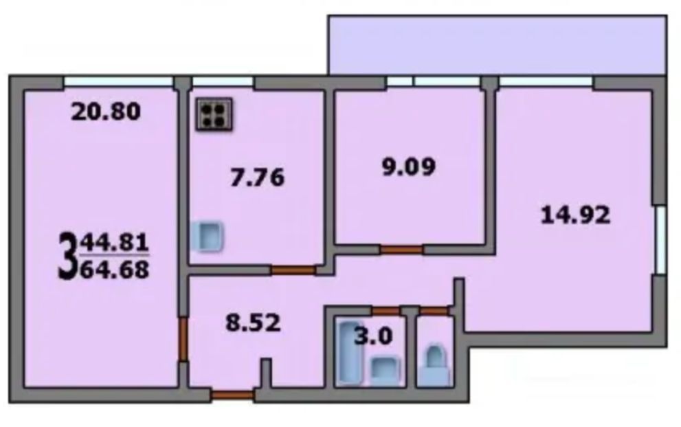 Продажа 3-комнатной квартиры, Москва, Сухонская улица,  д.15