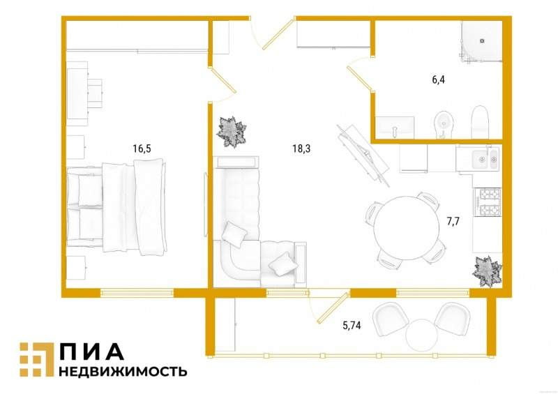Продажа 2-комнатной квартиры, Сестрорецк, Советский проспект,  д.1