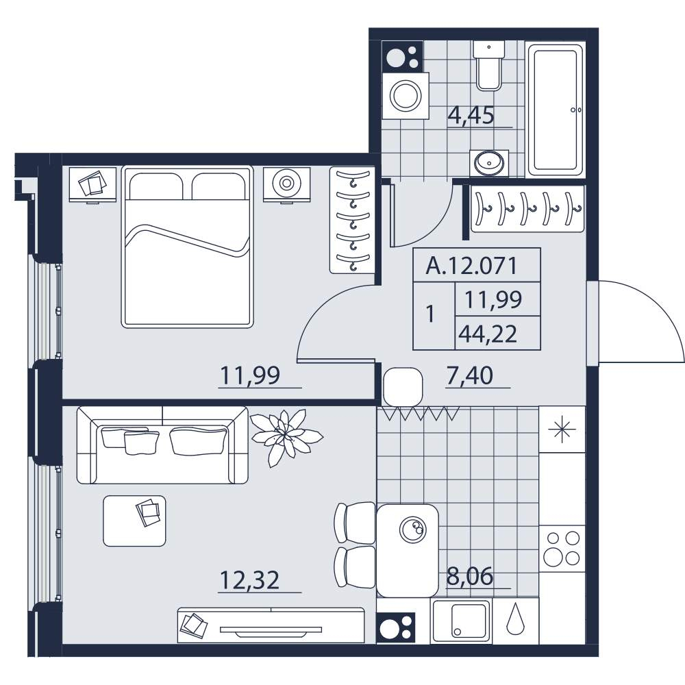 Продажа 1-комнатной новостройки, Санкт-Петербург, Магнитогорская улица,  д.11