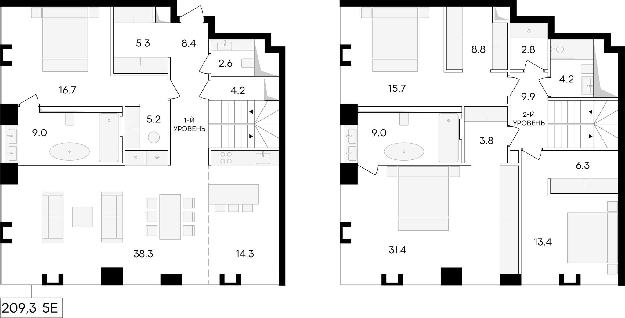 Продажа 5-комнатной новостройки, Москва, Сергея Макеева улица,  д.11/9стр1