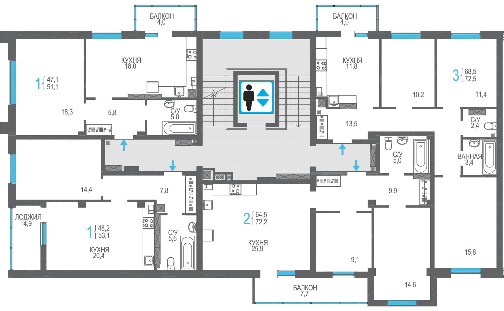 Продажа 1-комнатной новостройки, Феодосия, Симферопольское шоссе,  д.48