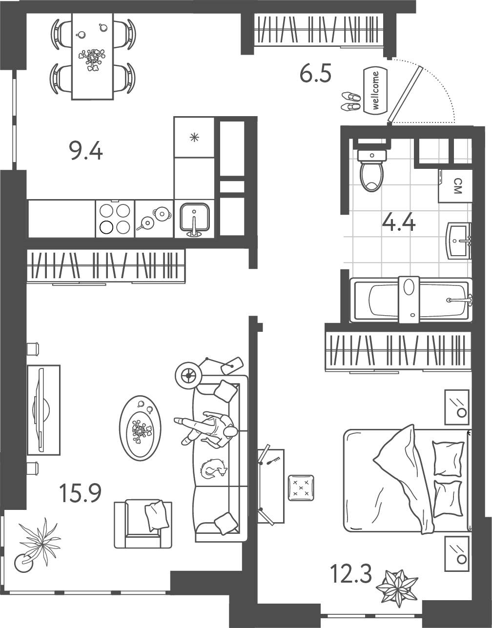 Продажа 2-комнатной новостройки, Краснодар, Колхозная улица,  д.5стр8