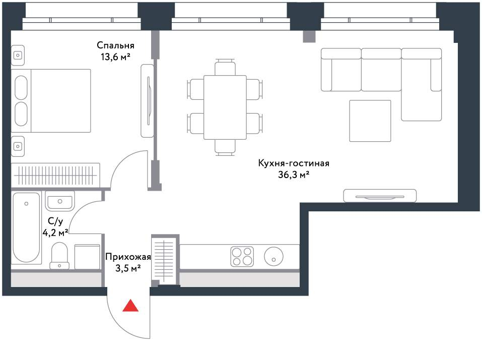 Продажа 2-комнатной новостройки, Москва, Речников улица,  д.7стр1