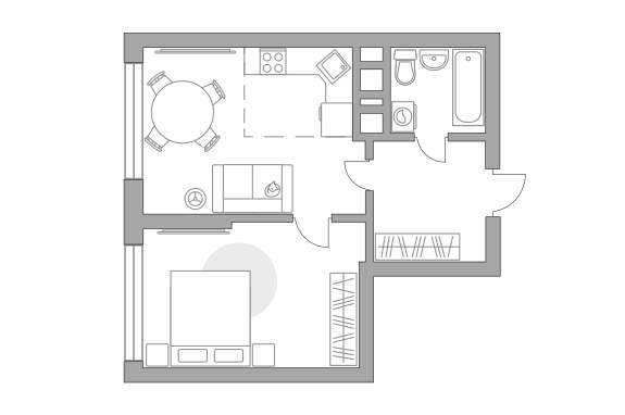 Квартира, 40.5 м²