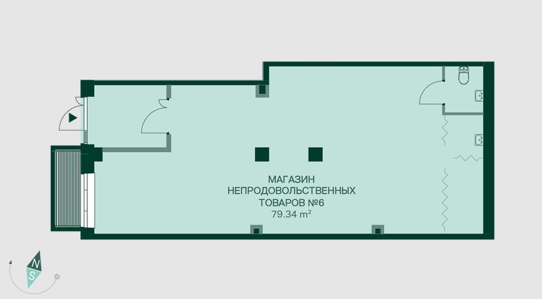 Продам помещение свободного назначения 60.8 м.кв.