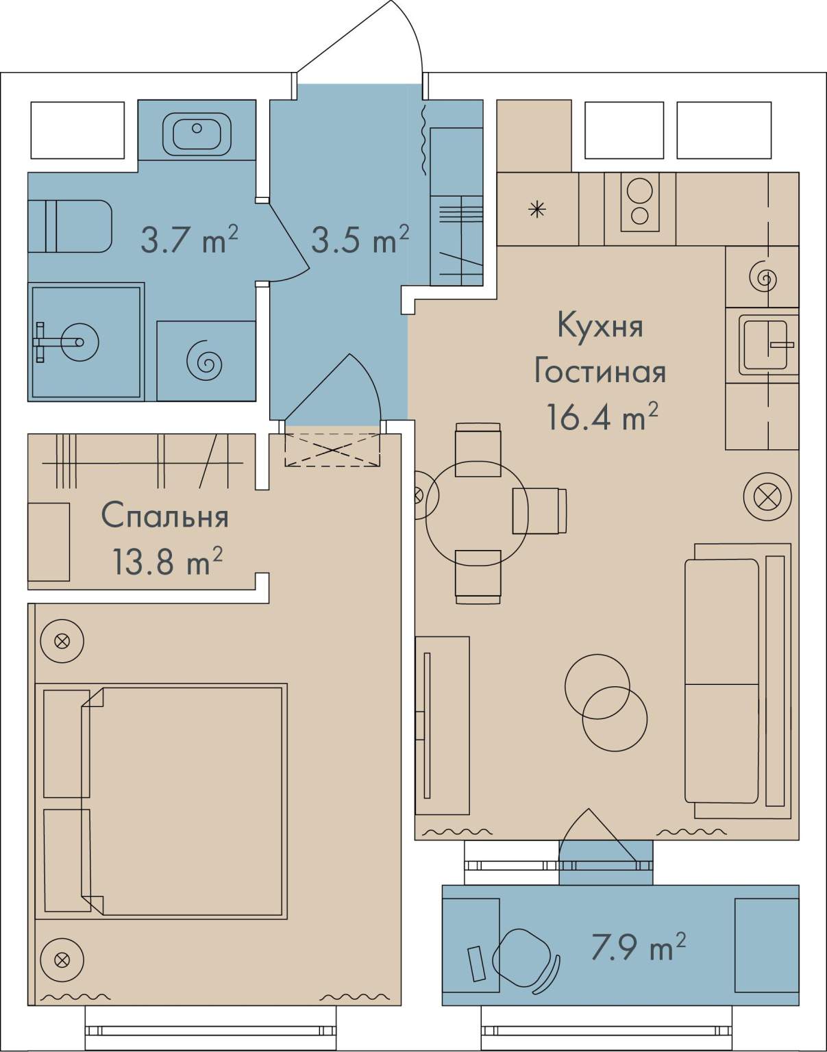 Квартира в аренду в Санкт-Петербурге, Чёрной речки набережная, 5стр1 фото №1