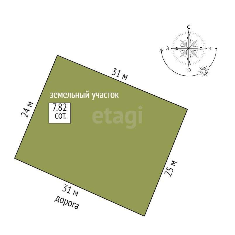 Продам земельный участок 780 м.кв.
