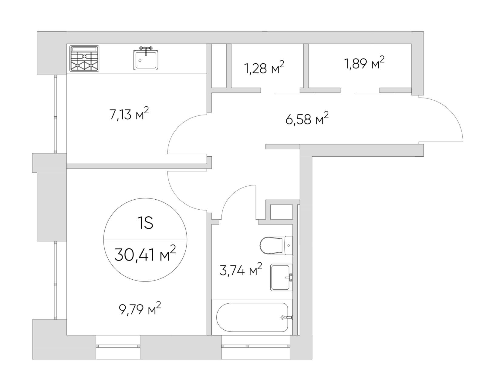 Продам 1-комн. квартиру 30 кв.м.