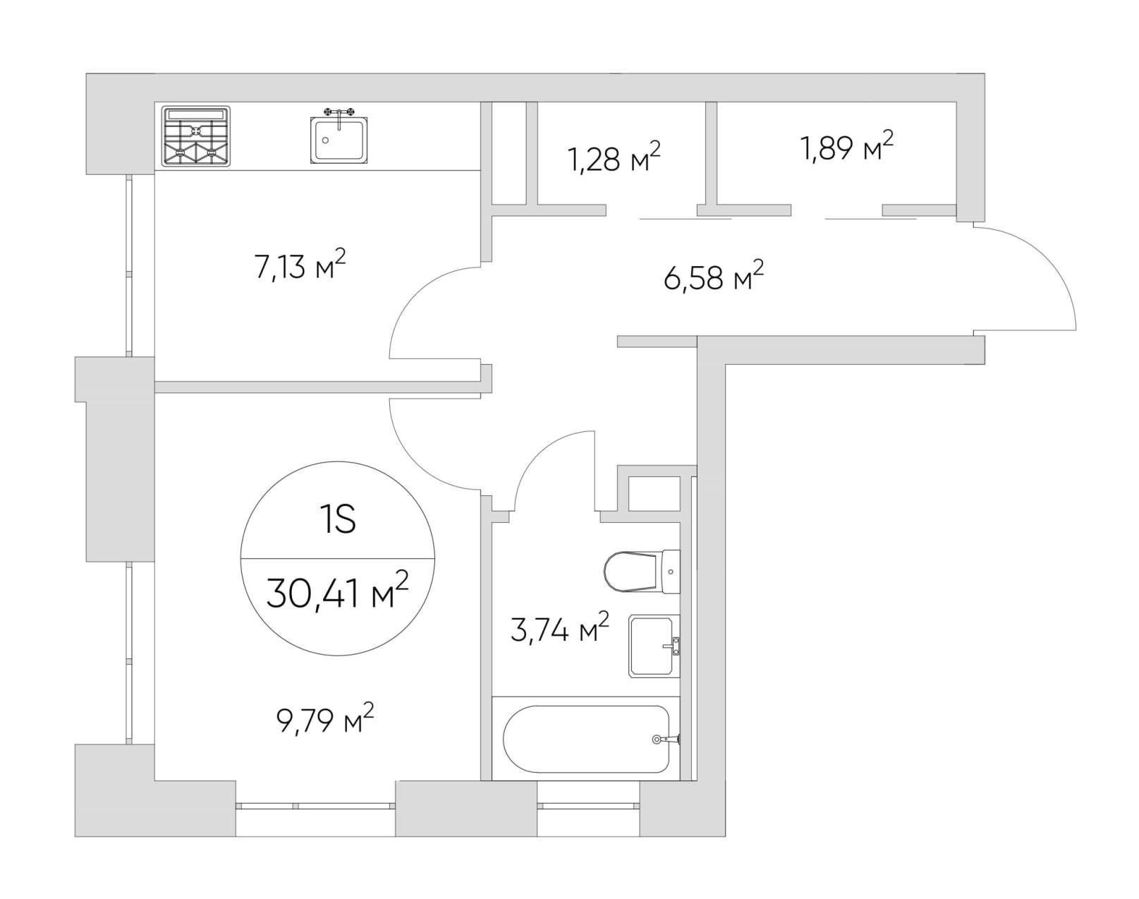 Продам 1-комн. квартиру 30 кв.м.