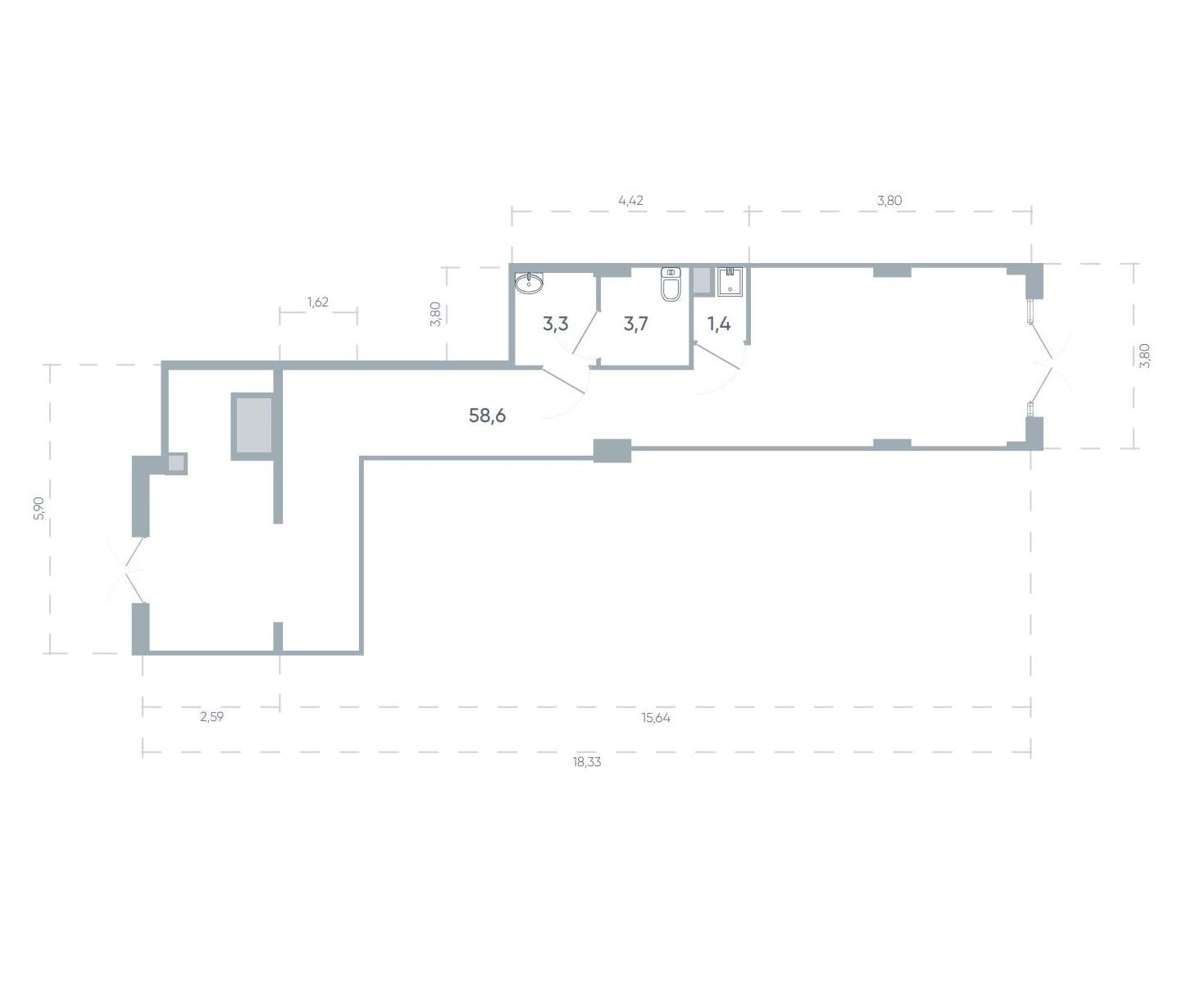 Продам помещение свободного назначения 67 м.кв.