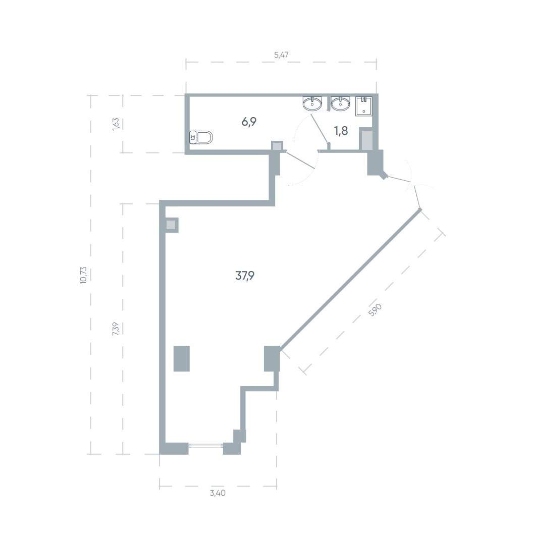 Продам помещение свободного назначения 46.6 м.кв.