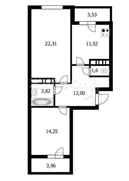 Квартира на продажу в Брянске, Комарова улица, 53 фото №22