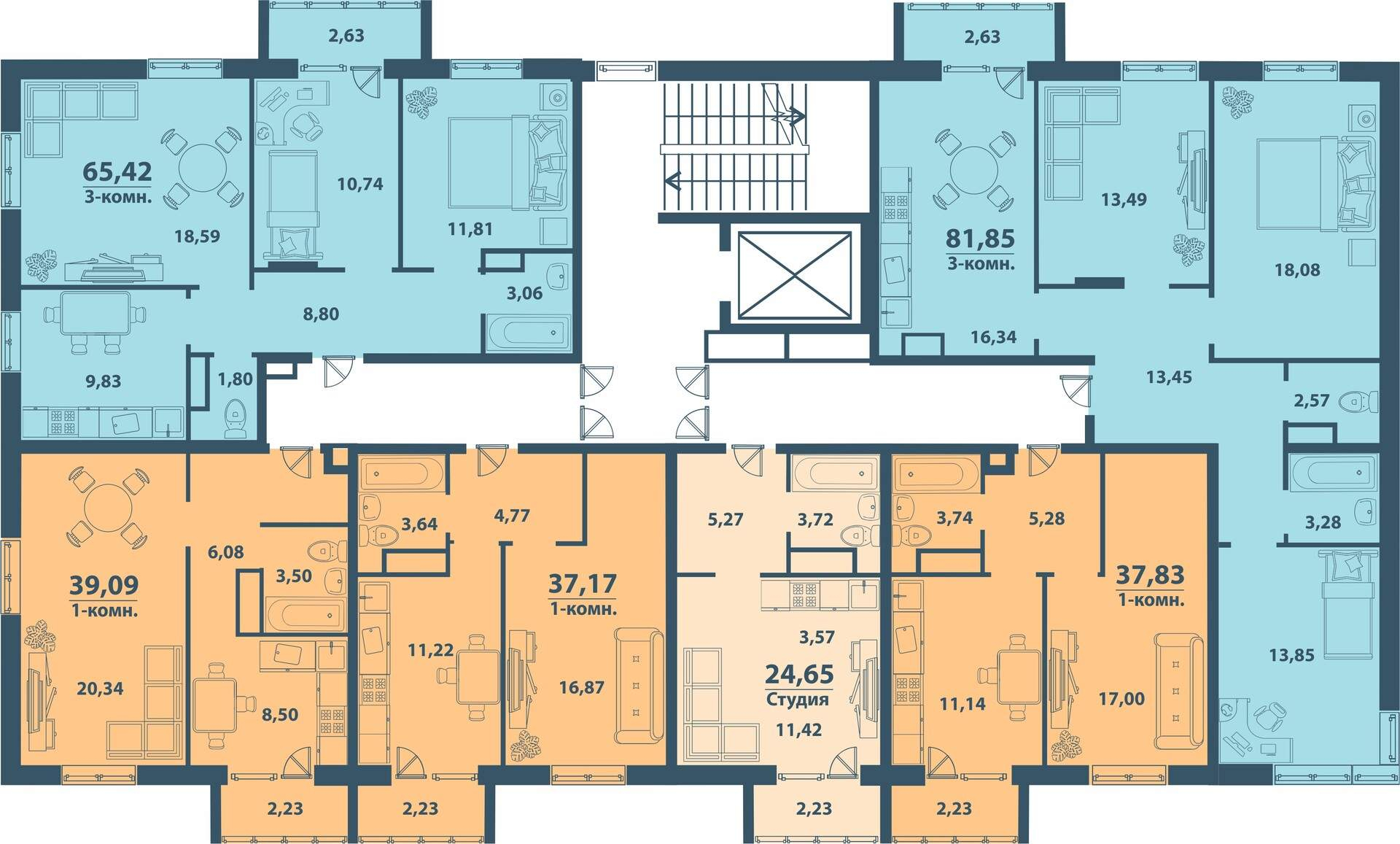 Продажа: Квартира 81.85 м², этаж 3/7, по адресу Россия, Ульяновская  область, Ульяновск, Варейкиса улица, д.5 - по цене 6629850 руб. на  ПроНедвижимость