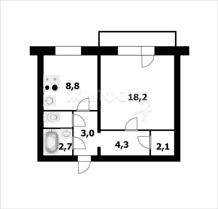 Квартира на продажу в Шерегеше, Дзержинского улица, 33 фото №11