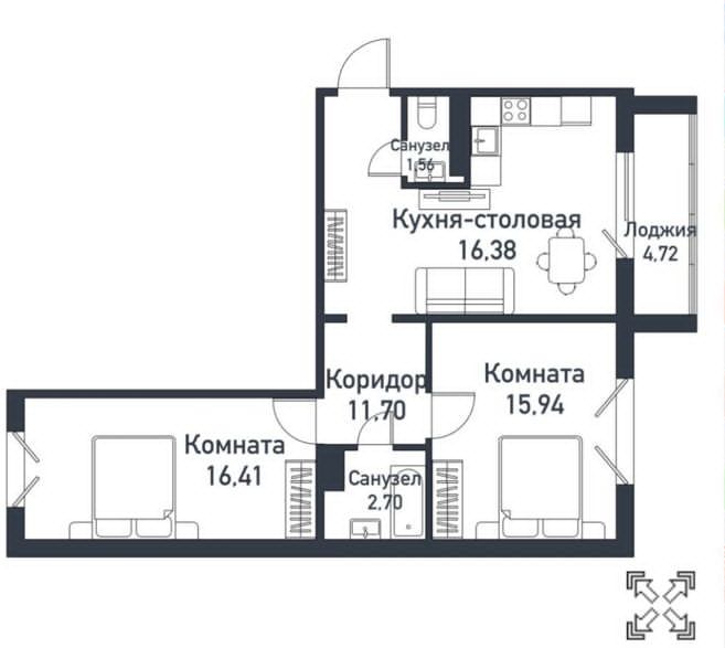 Квартира в аренду в Пригородном, Ласковая улица, 21 фото №15
