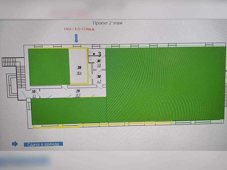Сдам в аренду помещение свободного назначения 22.8 м.кв.