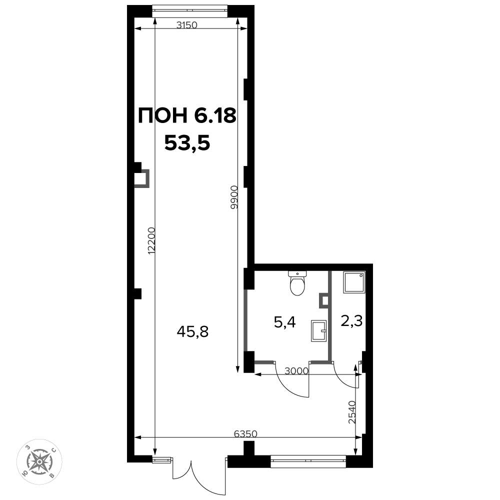 Продам офис 53.5 м.кв.