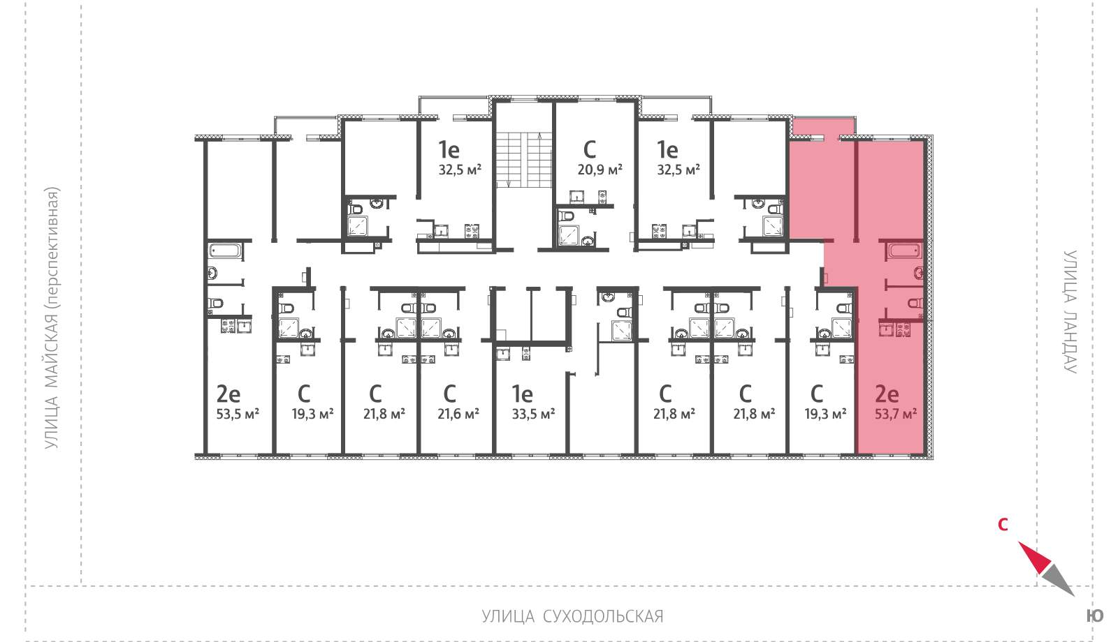 Квартира на продажу в Мичуринском, Широкореченская улица, 1 фото №0