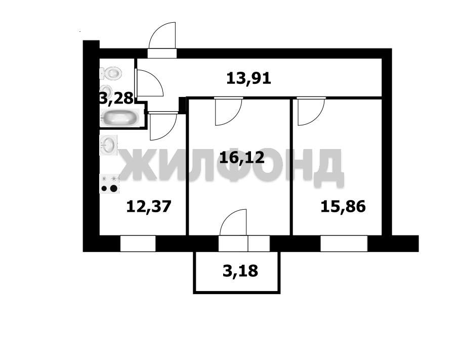 Квартира на продажу в Красноярске, Северное шоссе, 48 фото №11
