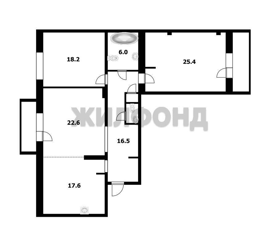 Квартира на продажу в Новосибирске, Кирова улица, 46