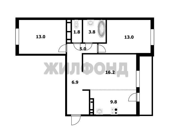 Квартира на продажу в Краснодаре, им. генерала Корнилова улица, 10к1 фото №19