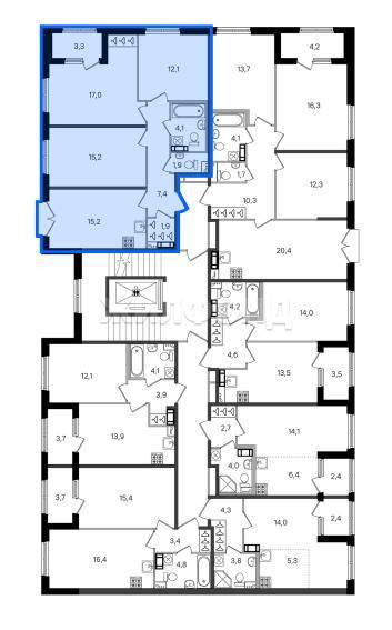 Квартира на продажу в Пушкине, Камероновская улица, 10стр1 фото №2