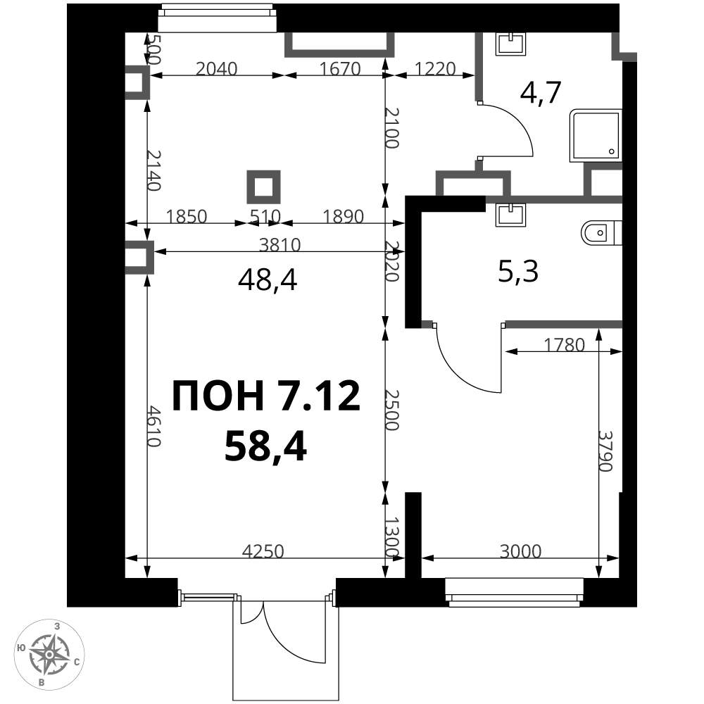 Продам офис 58.4 м.кв.