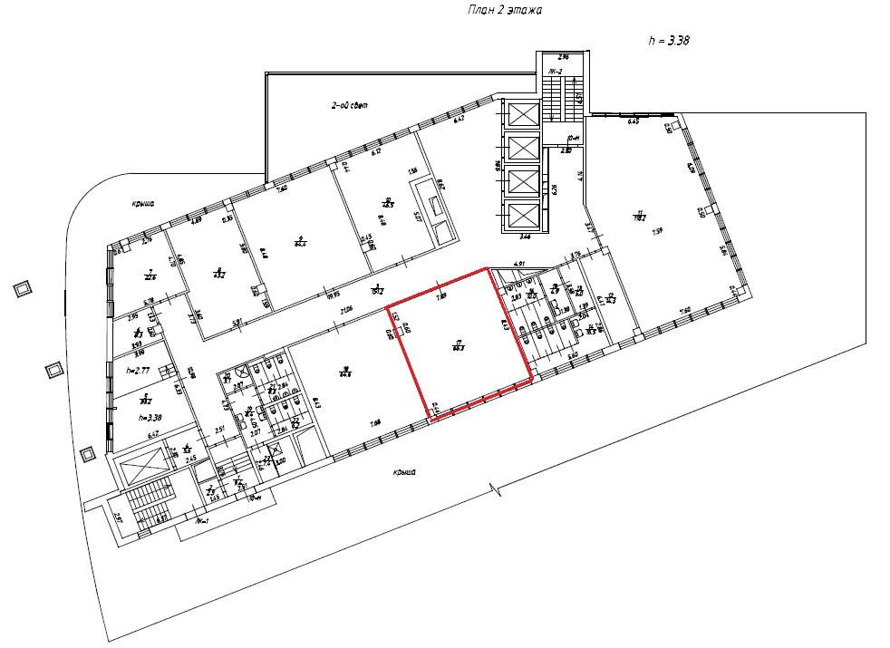 Сдам в аренду офис 66.3 м.кв.