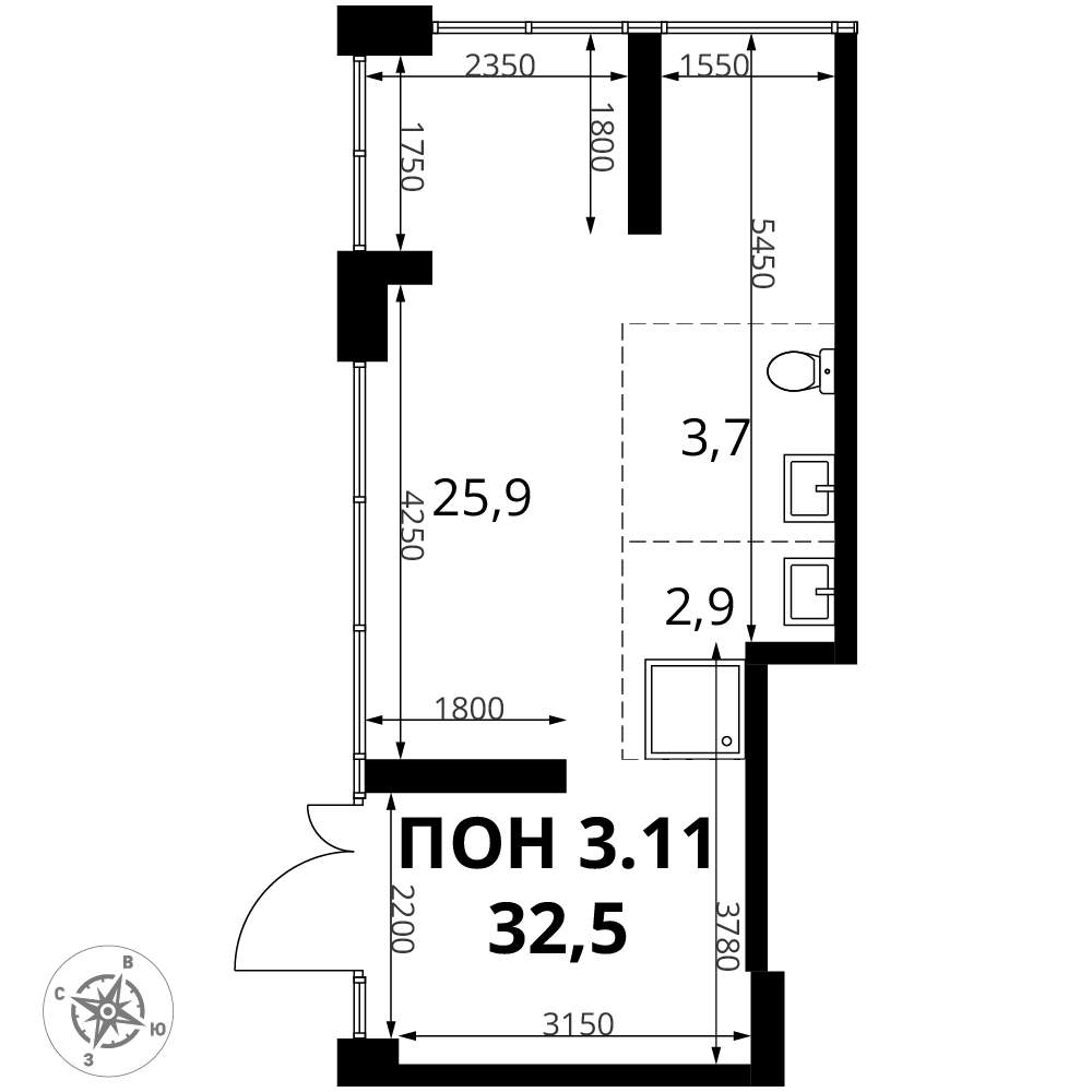 Продам помещение свободного назначения 32.5 м.кв.