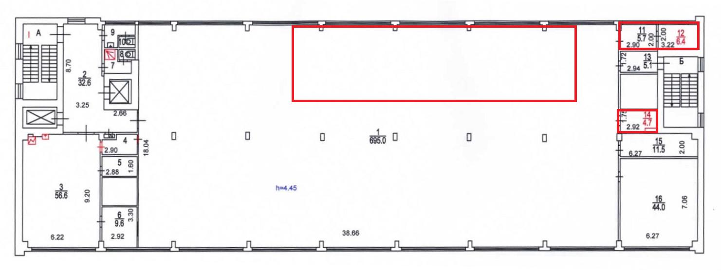 Фото: Аренда ПСН площадью 179,2 м2. Потолки 4,4 м test
