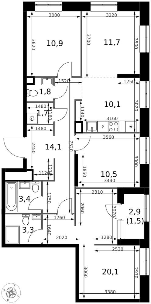 Продам помещение свободного назначения 2.6 м.кв.