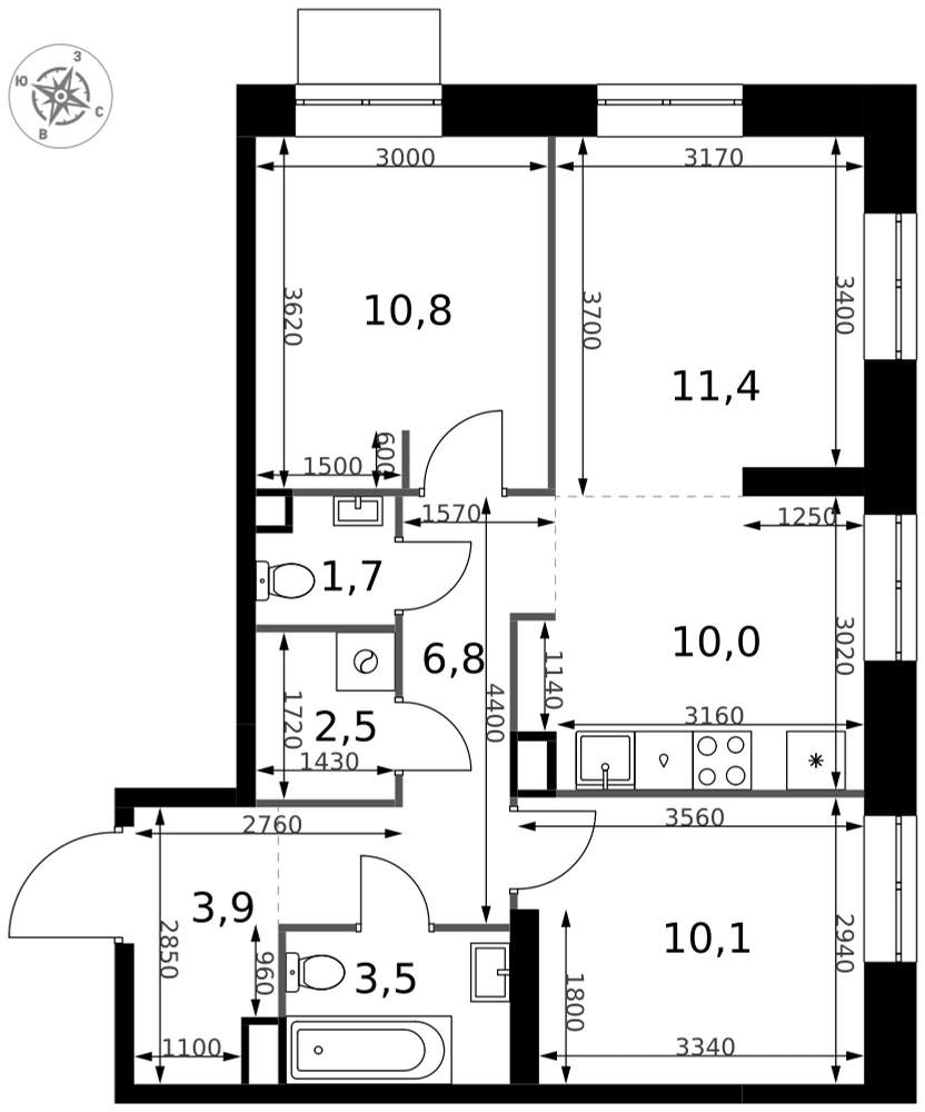 Продам помещение свободного назначения 3.3 м.кв.