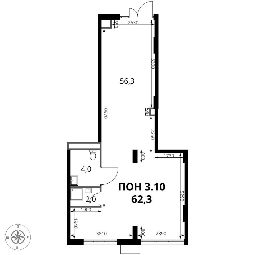 Продам помещение свободного назначения 62.3 м.кв.