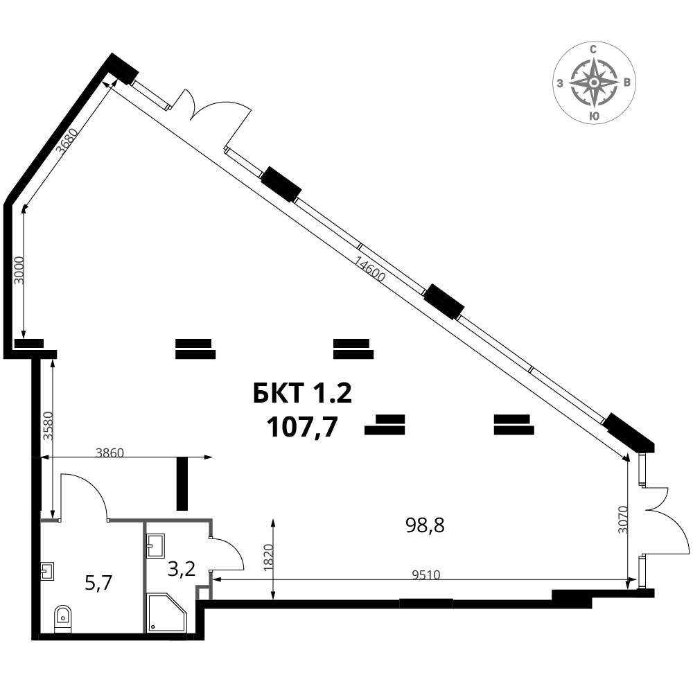 Продам помещение свободного назначения 107.7 м.кв.