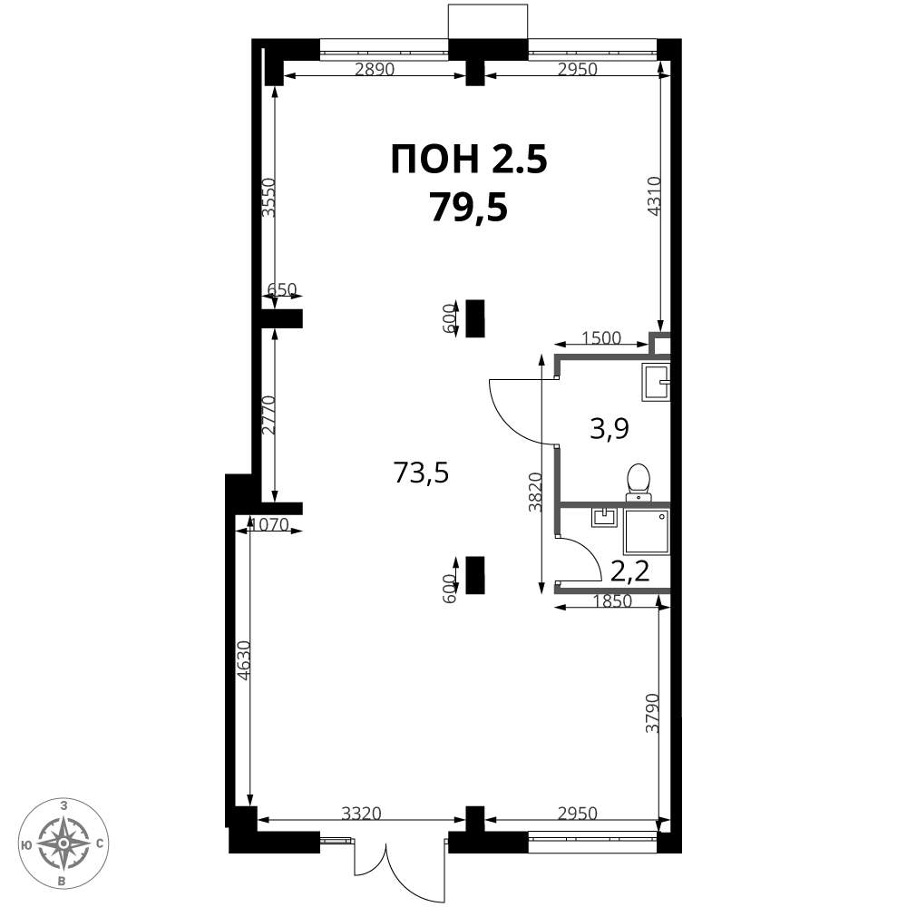 Продам помещение свободного назначения 79.6 м.кв.