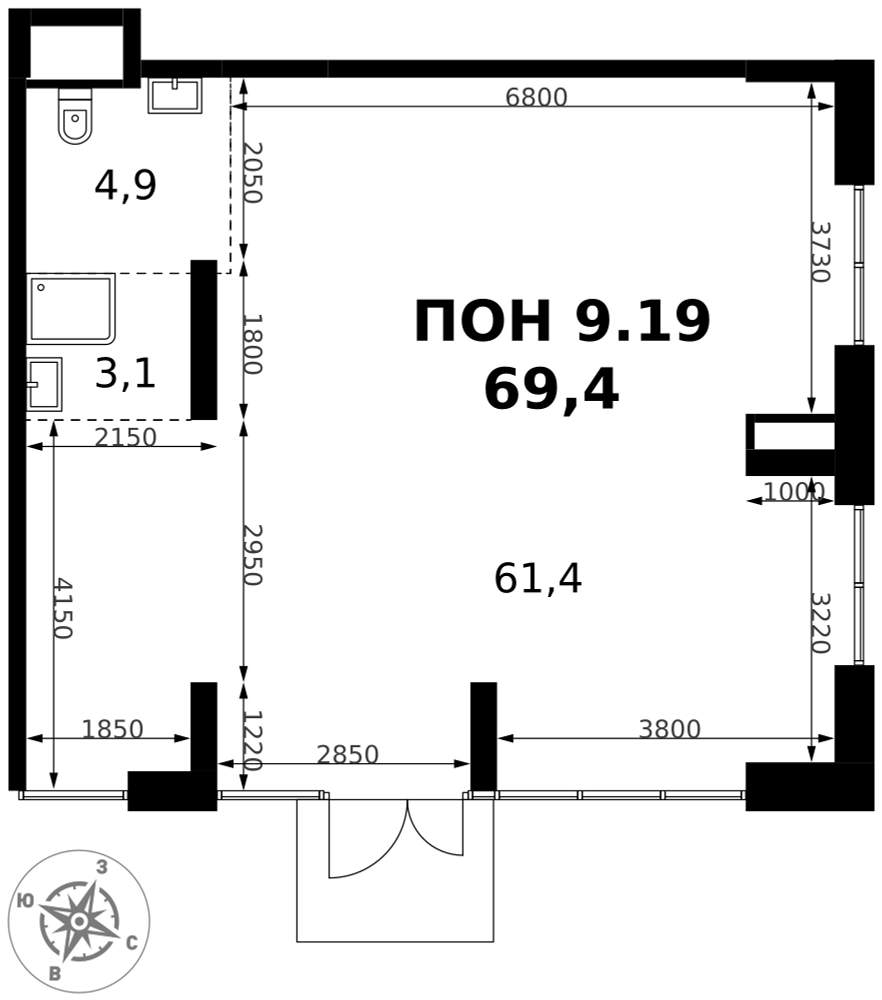 Продам помещение свободного назначения 69.4 м.кв.