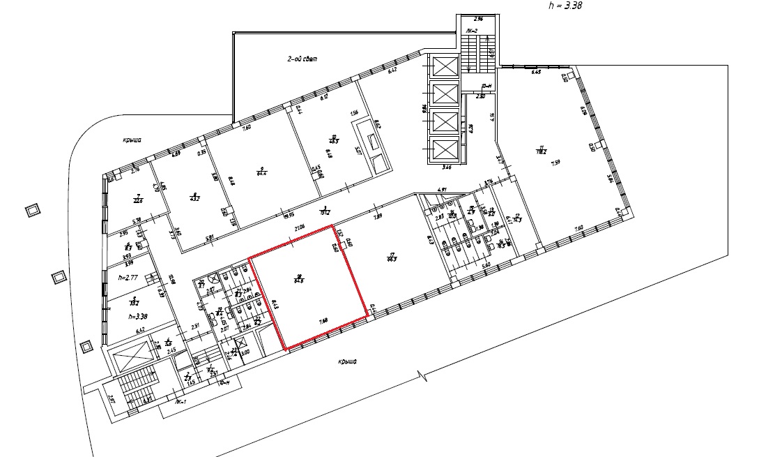 Сдам в аренду офис 64.6 м.кв.