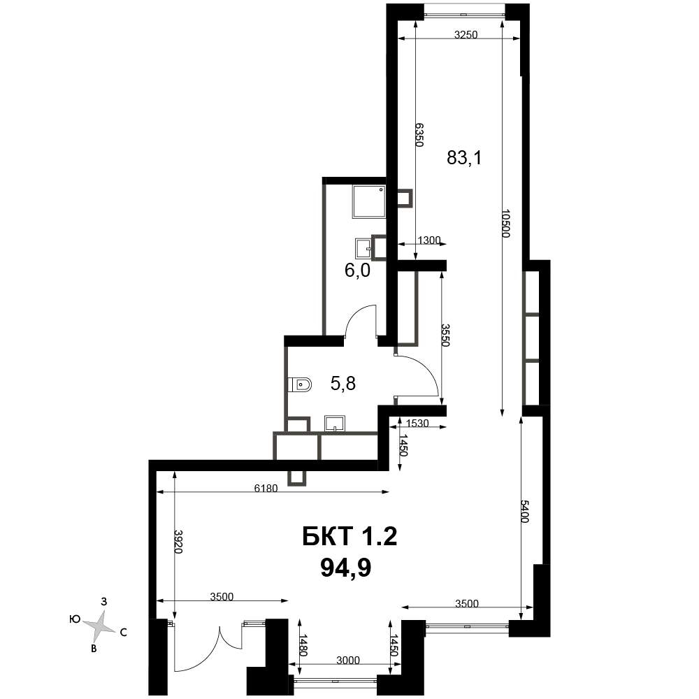 Продам помещение свободного назначения 94.9 м.кв.