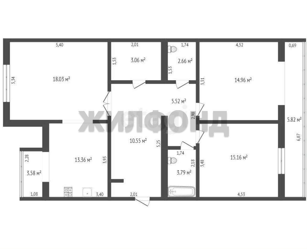 Квартира на продажу в деревне Кисловка, Марины Цветаевой улица, 5 фото №20