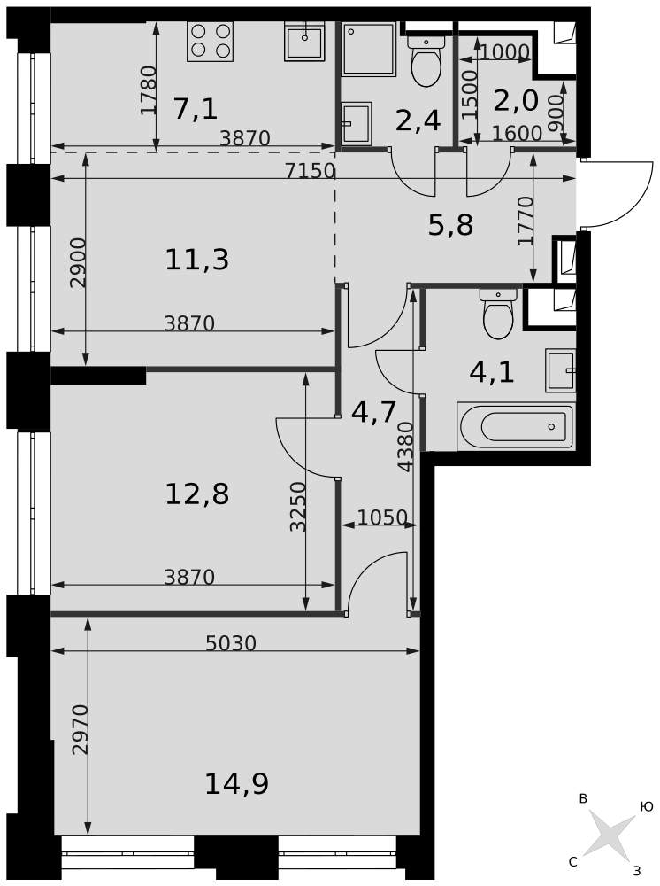 Продам помещение свободного назначения 2 м.кв.