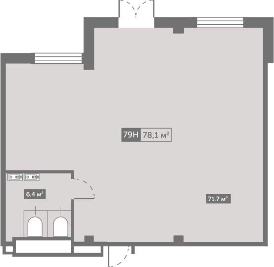 Продам помещение свободного назначения 78.1 м.кв.