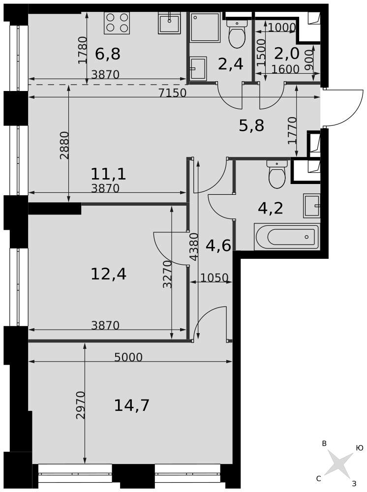 Продам помещение свободного назначения 1.3 м.кв.
