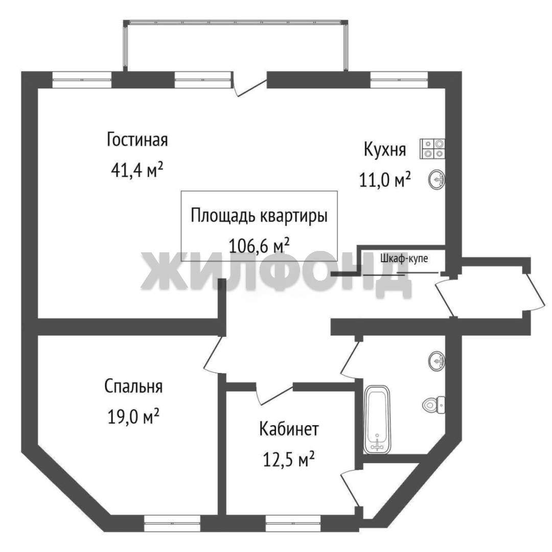 Квартира на продажу в Томске, Тверская улица, 81 фото №13