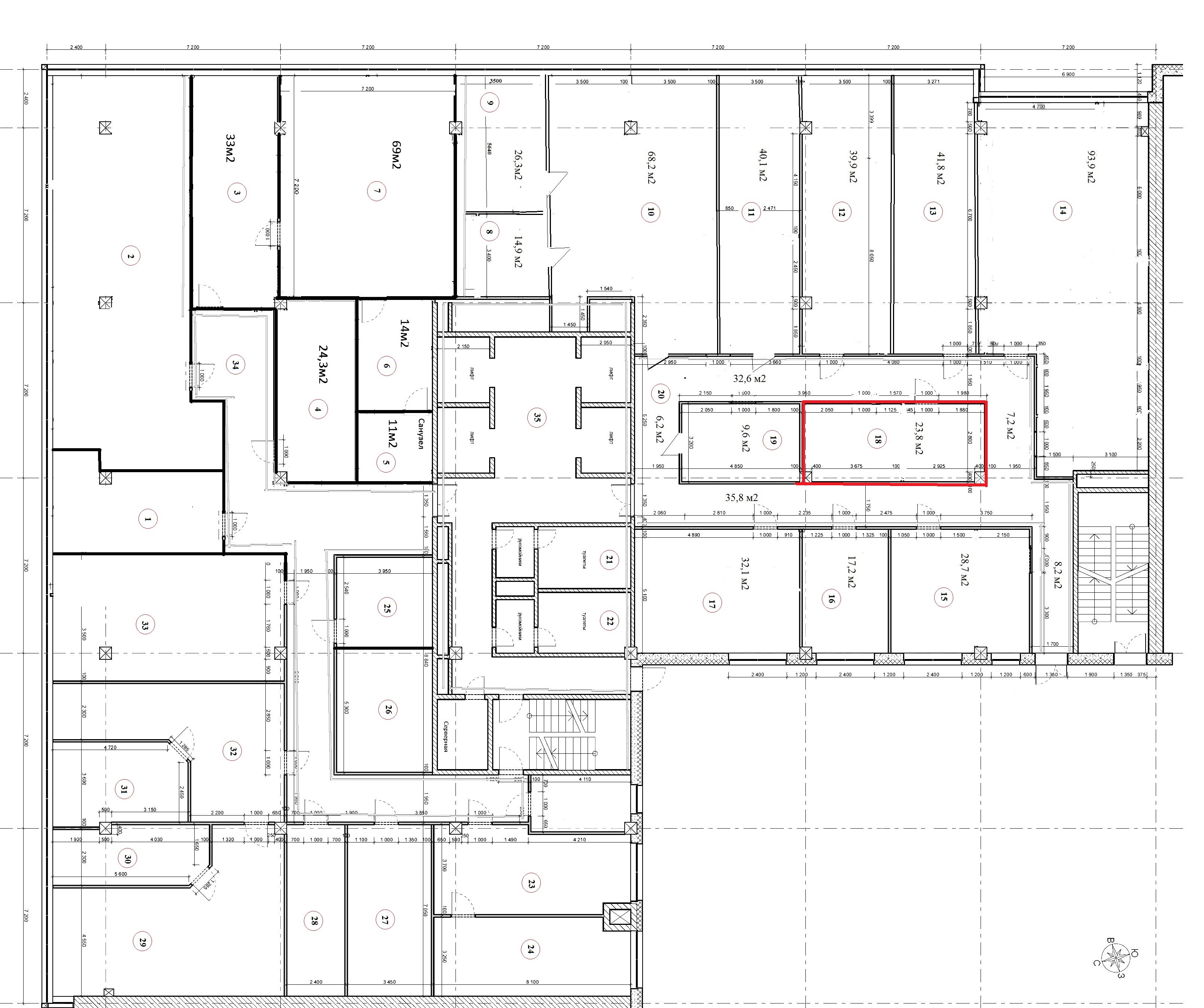 Сдам в аренду офис 23.8 м.кв.