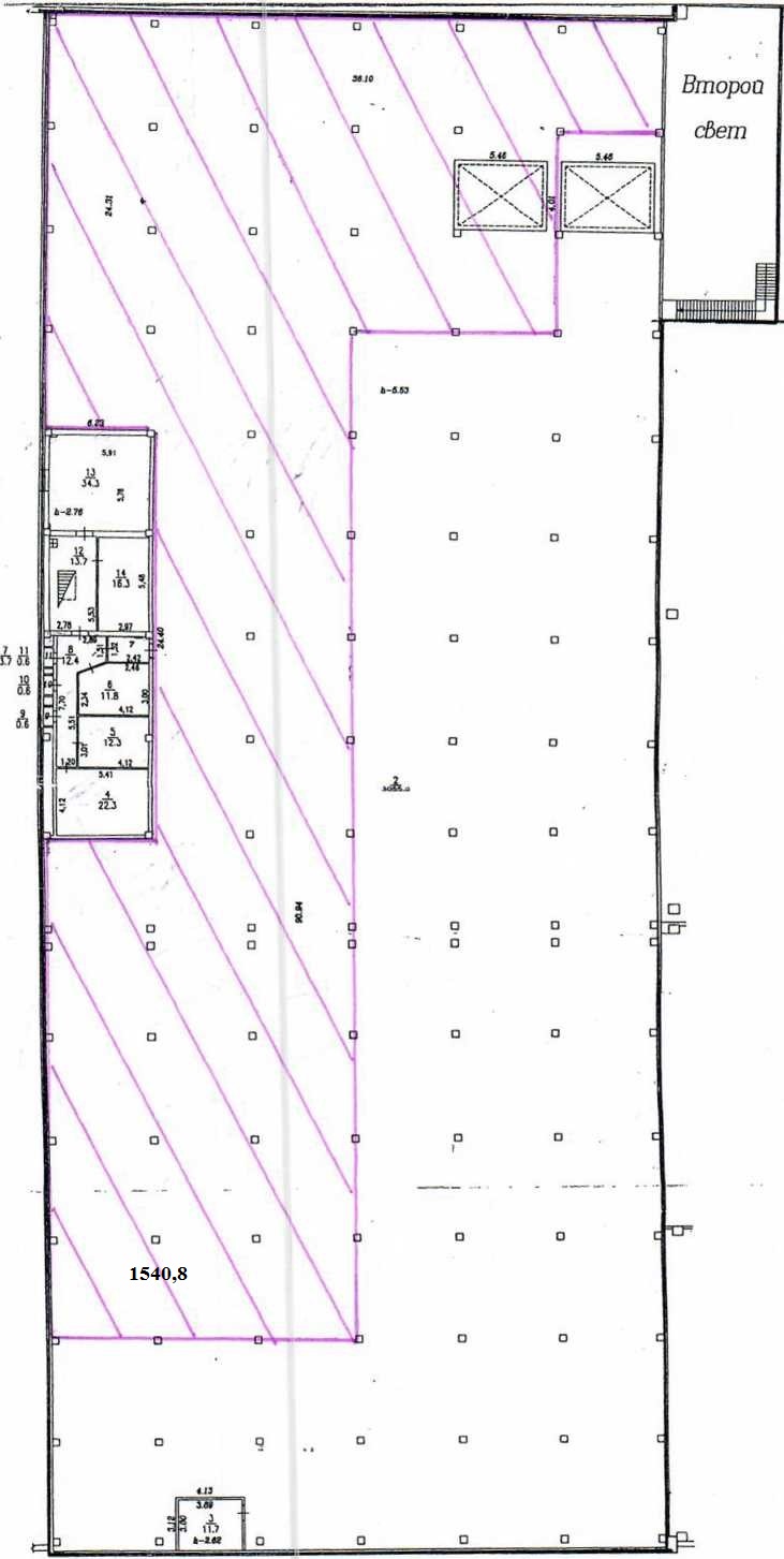 Сдам в аренду склад 1648.8 м.кв.